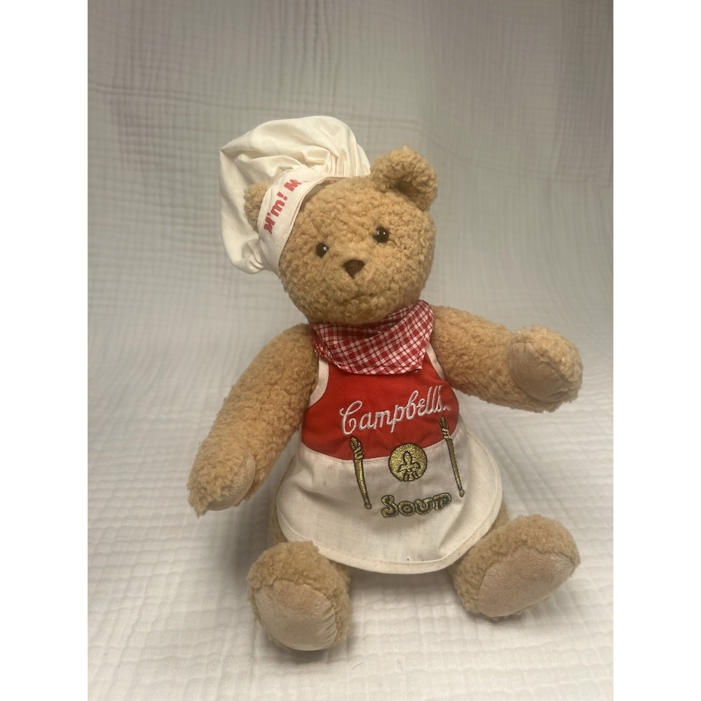 Douglas Classics Campbell's Soup Teddy Bear 1997 Jointed Plush 12"